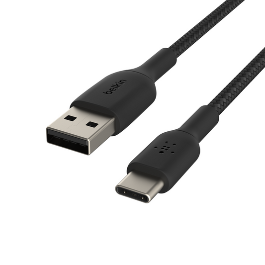 Belkin BoostCharge | Gevlochten USB-C/USB-A-kabel - 0,15m - Zwart