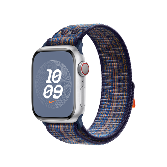 EOL Geweven sportbandje van Nike - Game Royal/oranje (41 mm)