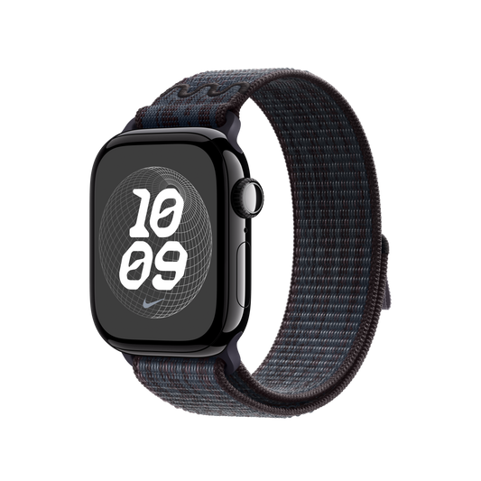 EOL Geweven sportbandje van Nike - Zwart/blauw (42 mm)