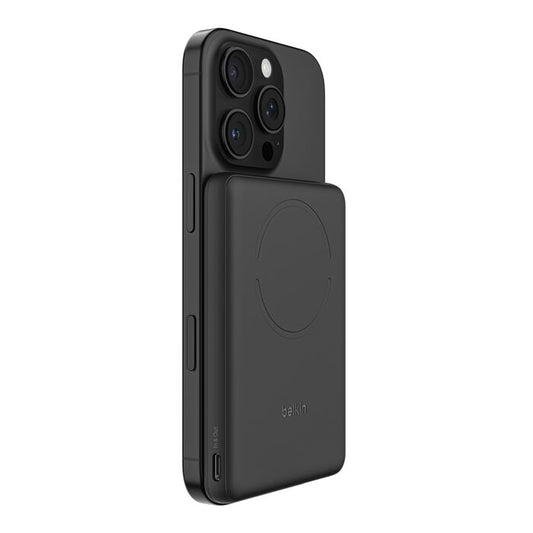 Belkin BoostCharge | Batterie externe magnétique 5.000mAh Slim avec anneau magnétique (7,5W) - Noir