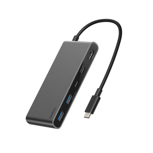 Belkin Connect | 7-en-1 Hub USB-C (USB-C / USB-C PD 3.0 / 2 x USB-A / HDMI 2.0 / SD & microSD card)