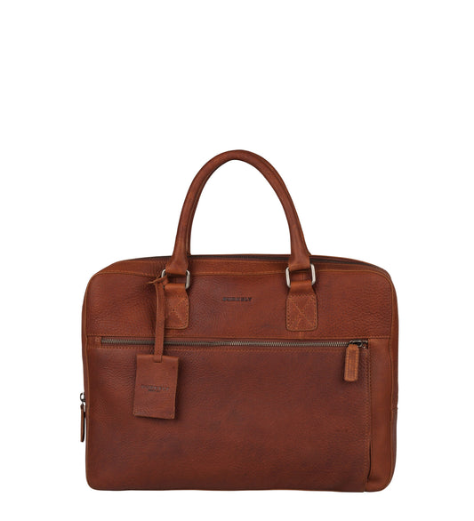 Burkely Leren draagtas voor 13-inch MacBook - Antique Avery - Cognac