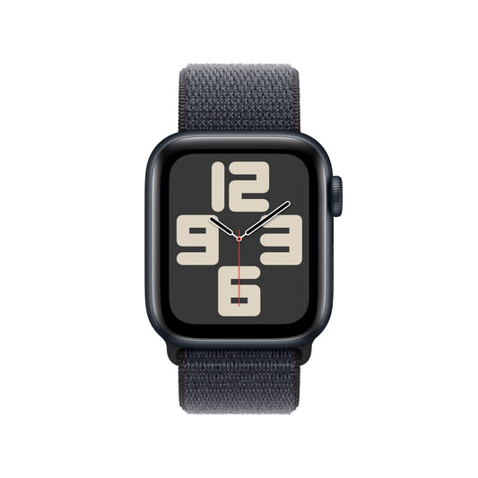 EOL Apple Watch SE (GPS) • 40‐mm kast van middernacht aluminium • Inkt geweven sportbandje