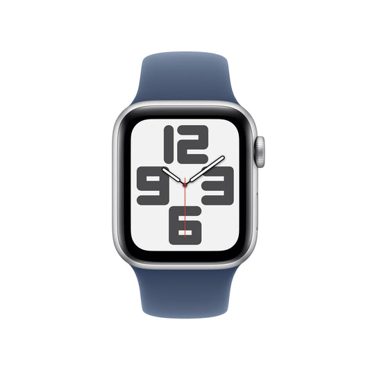 EOL Apple Watch SE (GPS) • 40‐mm kast van zilverkleurig aluminium • Denim sportbandje - S/M