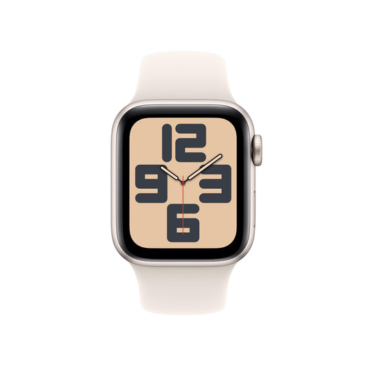 EOL Apple Watch SE (GPS + Cellular) • 40‐mm kast van sterrenlicht aluminium • Sterrenlicht sportbandje - M/L