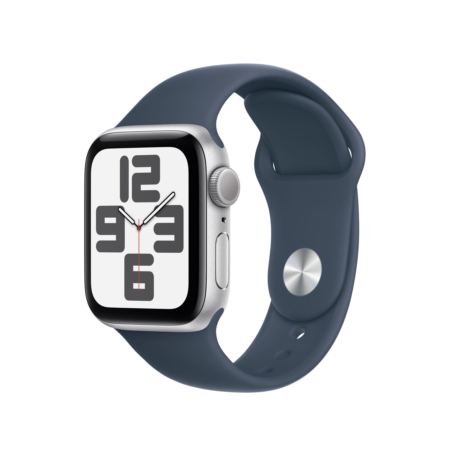 EOL Apple Watch SE (GPS) • 40‐mm kast van zilverkleurig aluminium • Stormblauw sportbandje - M/L