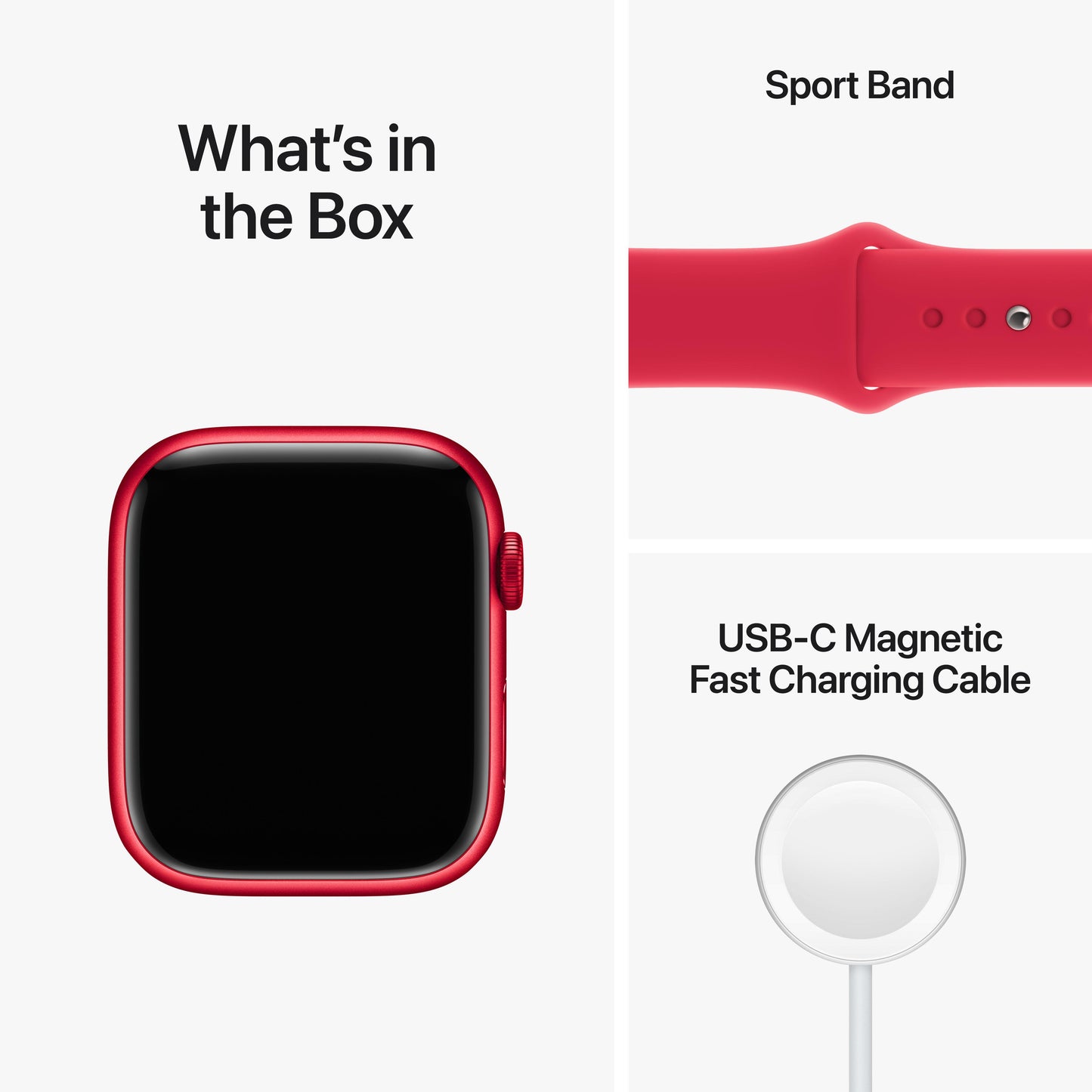 EOL Apple Watch Series 8 (GPS) • 45‐mm kast van (PRODUCT)RED aluminium • (PRODUCT)RED sportbandje - Standaardmaat