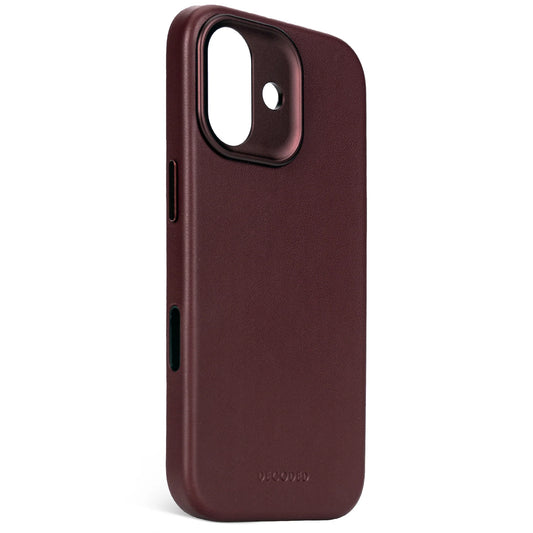 Decoded Housse en cuir pour iPhone 17 - Dark ruby