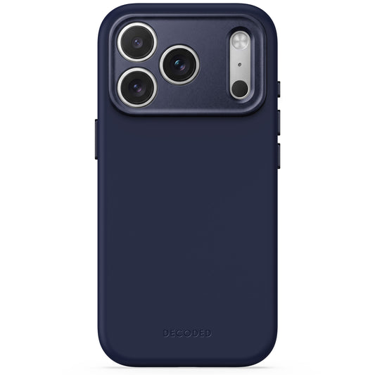 Decoded Antimicrobial Silicone Backcover pour iPhone 18 Pro/17 Pro - Bleu Atlantique