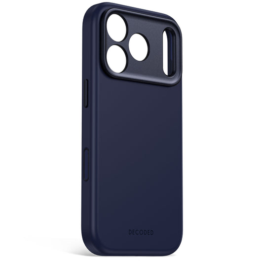 Decoded Antimicrobial Silicone Backcover pour iPhone 18 Pro/17 Pro - Bleu Atlantique