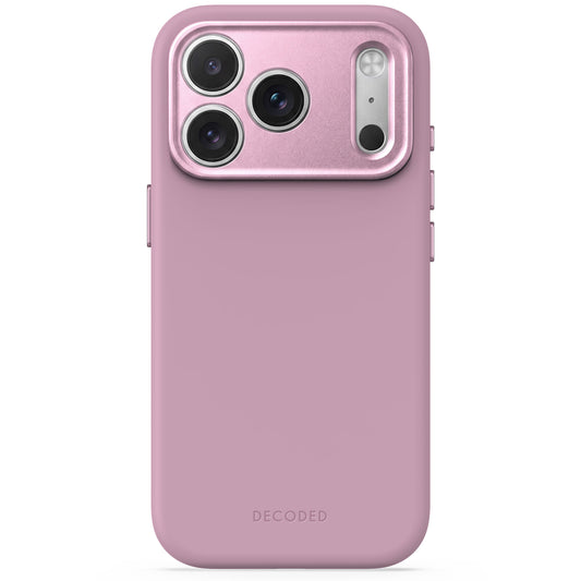Decoded Antimicrobial Silicone Backcover pour iPhone 18 Pro/17 Pro - Quartz rose