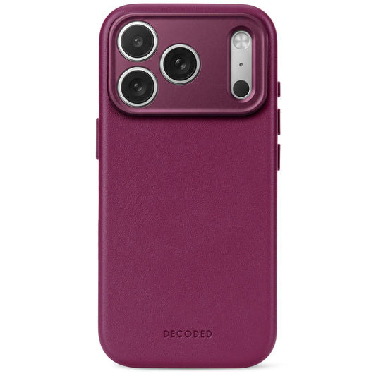 Decoded Housse en cuir pour iPhone 18 Pro Max/17 Pro Max - Aubergine