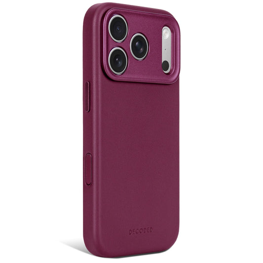Decoded Housse en cuir pour iPhone 18 Pro Max/17 Pro Max - Aubergine