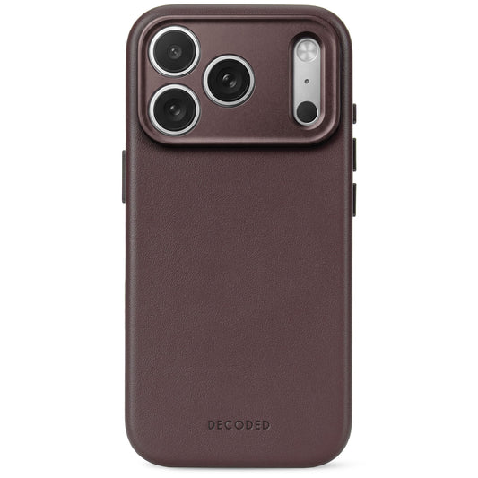 Decoded Housse en cuir pour iPhone 18 Pro Max/17 Pro Max - Brun chocolat