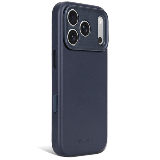 Decoded Housse en cuir pour iPhone 18 Pro Max/17 Pro Max - Bleu marine