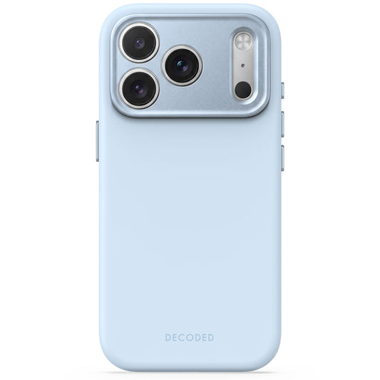 Decoded Antimicrobial Silicone Backcover pour iPhone 18 Pro Max/17 Pro Max - Bleu clair