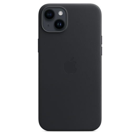EOL Coque en cuir avec MagSafe pour iPhone 14 Plus - Encre violette