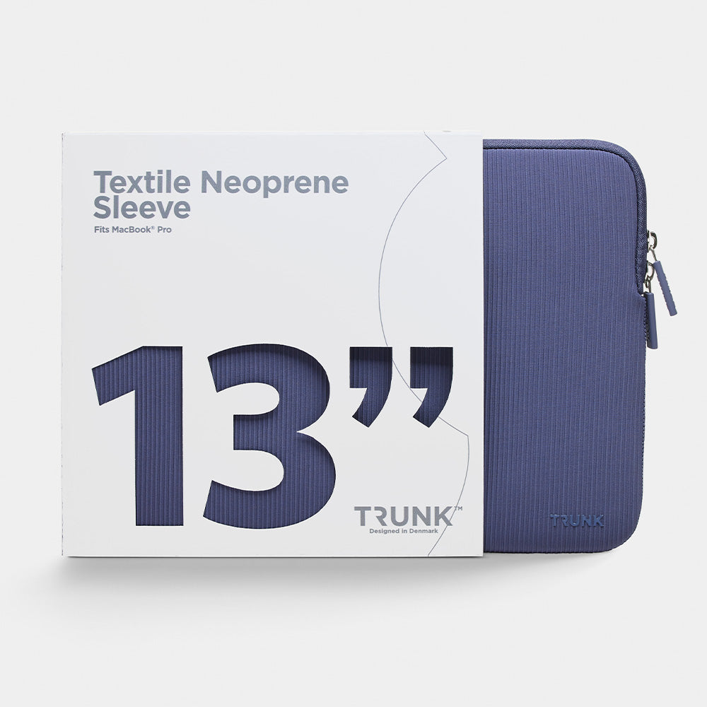 Trunk Ribbed Velvet Sleeve voor MacBook 13-inch - Bosbes