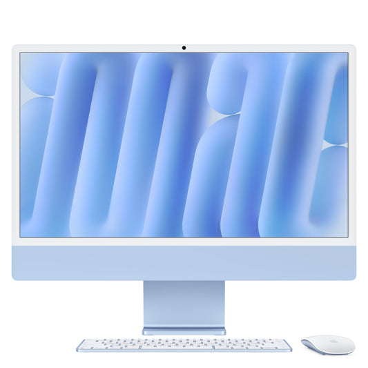 24-inch iMac met Retina 4,5K‑display: Apple M4-chip met 8‑core CPU en 8‑core GPU, 16 GB, 256 GB, Magic Keyboard - Blauw (Azerty FR)