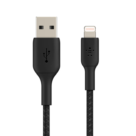 Belkin BoostCharge | Gevlochten Lightning/USB-A-kabel - 0,15m - Zwart