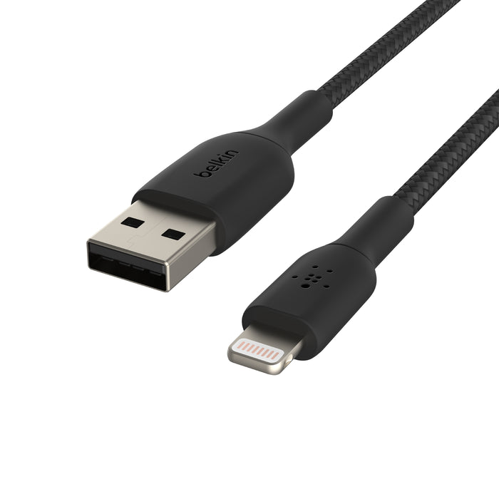 Belkin BoostCharge | Gevlochten Lightning/USB-A-kabel - 1m - Zwart