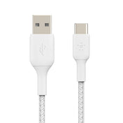 Belkin BoostCharge | Gevlochten USB-C/USB-A-kabel - 1m - Wit