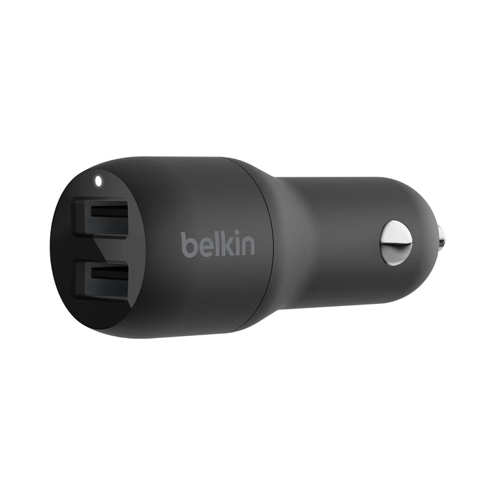 Belkin BoostCharge | 2-poorts USB-A-autolader (12W + 12W)