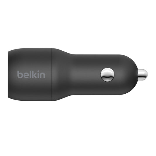 Belkin BoostCharge | 2-poorts USB-A-autolader (24W) + USB-A/Lightning-kabel