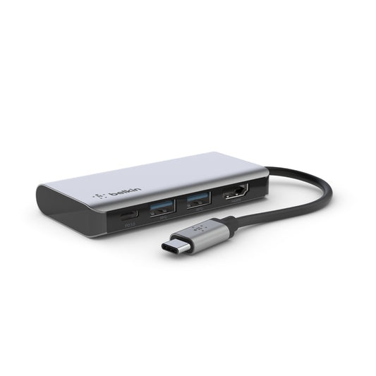 Belkin Connect | 4-in-1 USB-C-hub (USB-C PD / 2 x USB-A 3.0 / 4K HDMI)