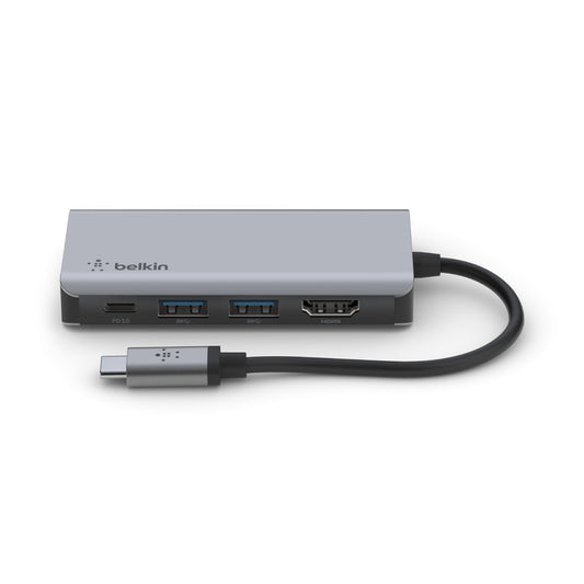 Belkin Connect | 4-in-1 USB-C-hub (USB-C PD / 2 x USB-A 3.0 / 4K HDMI)