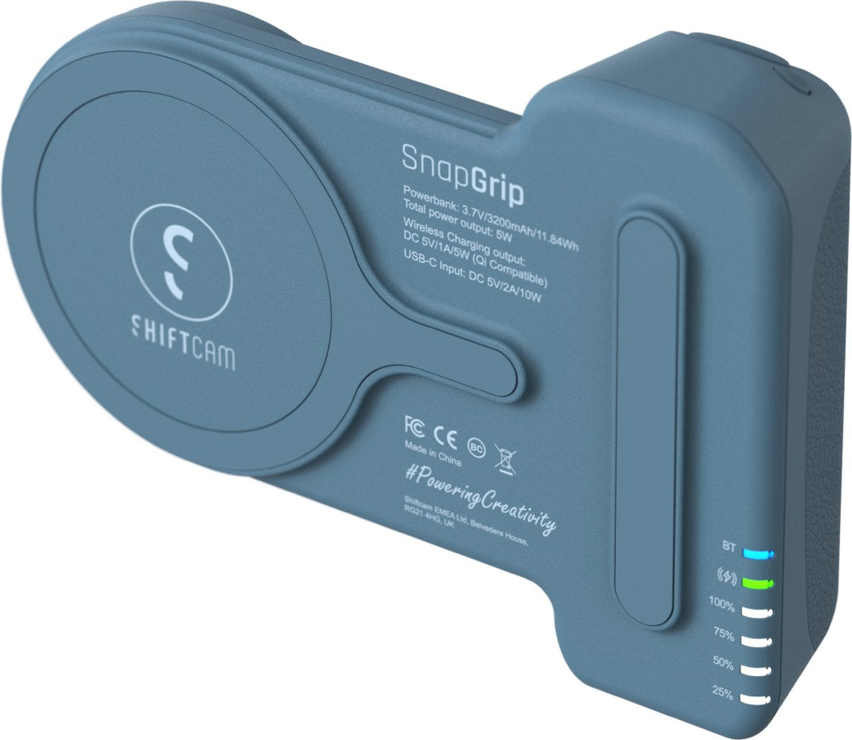 EOL ShiftCam SnapGrip - Mobile Battery Grip - Blue Jay