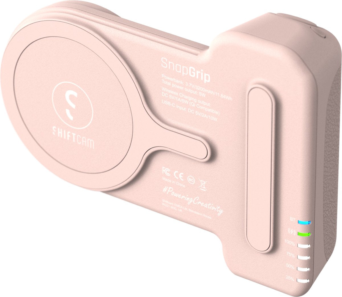 EOL ShiftCam SnapGrip - Mobile Battery Grip - Chalk Pink