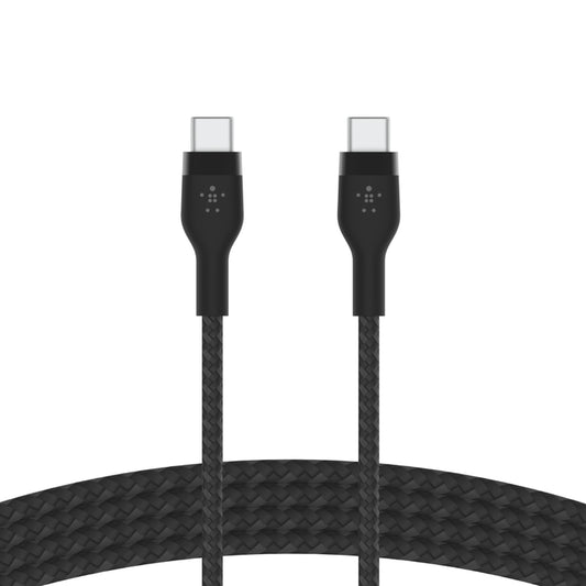 Belkin BoostCharge Pro Flex | Gevlochten siliconen USB-C/USB-C-kabel - 1m - Zwart