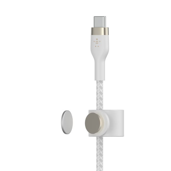 Belkin BoostCharge Pro Flex | Câble en silicone à gaine tressée USB-C/Lightning - 1m - Blanc