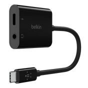 Belkin RockStar | Adaptateur USB-C/3,5 mm audio + recharge - Noir