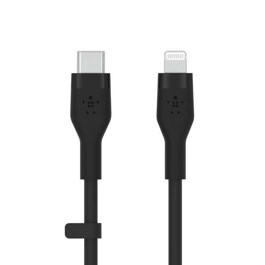 EOL Belkin BoostCharge Flex | Siliconen USB-C/Lightning-kabel - 2m - Zwart
