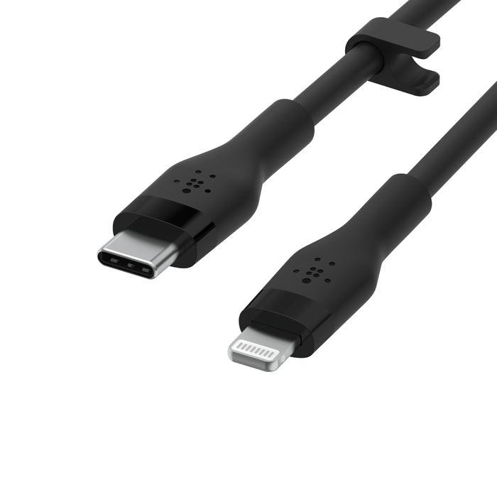 Belkin BoostCharge Flex | Siliconen USB-C/Lightning-kabel - 1m - Zwart