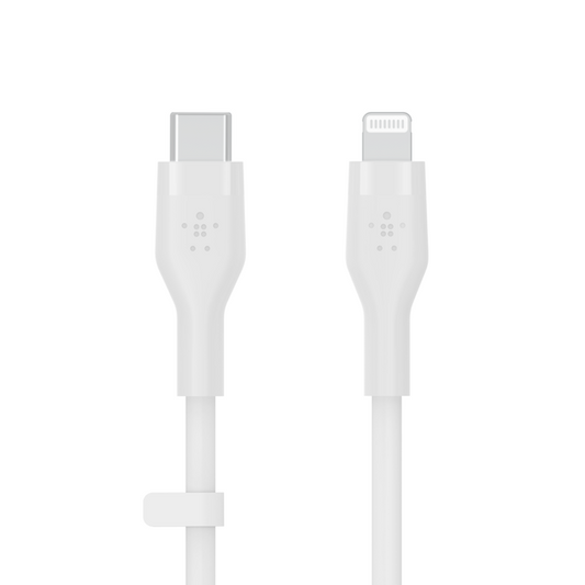 Belkin BoostCharge Flex | Siliconen USB-C/Lightning-kabel - 2m - Wit