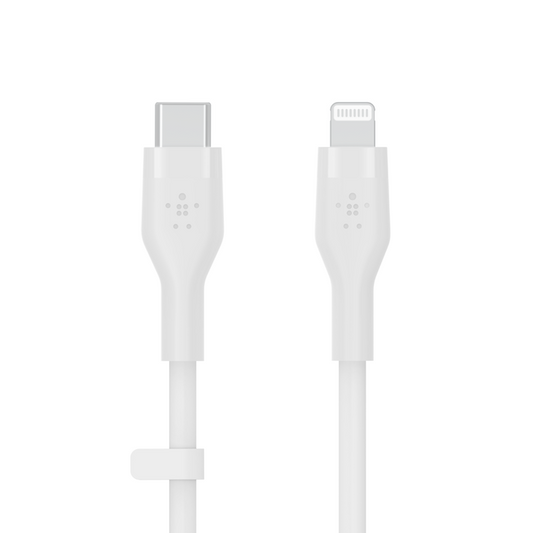 EOL Belkin BoostCharge Flex | Siliconen USB-C/Lightning-kabel - 2m - Wit
