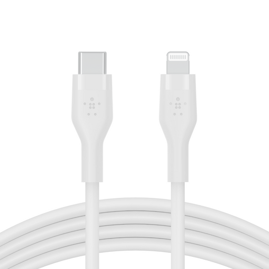 EOL Belkin BoostCharge Flex | Siliconen USB-C/Lightning-kabel - 1m - Wit