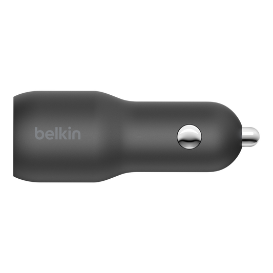 Belkin BoostCharge | Chargeur de voiture 2 ports – USB-C-port (25W) + USB-A-port (12W)