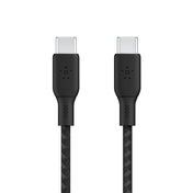 EOL Belkin BoostCharge | gevlochten siliconen USB-C/USB-C-kabel (100W) - 3m - Zwart