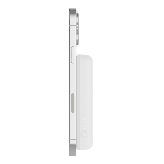 Belkin BoostCharge | Batterie externe sans fil magnétique 5K avec support - Blanc