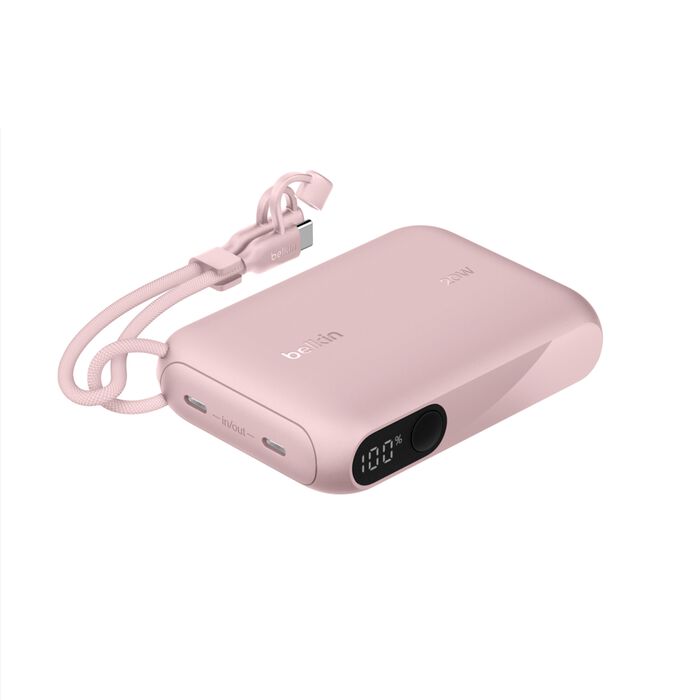 Belkin BoostCharge | 10.000mAh-powerbank met display (20W) - Roze