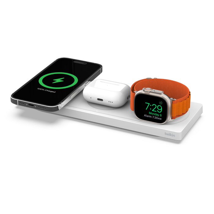 EOL Belkin BoostCharge Pro | 3-in-1 draadloos laadstation met MagSafe - Wit