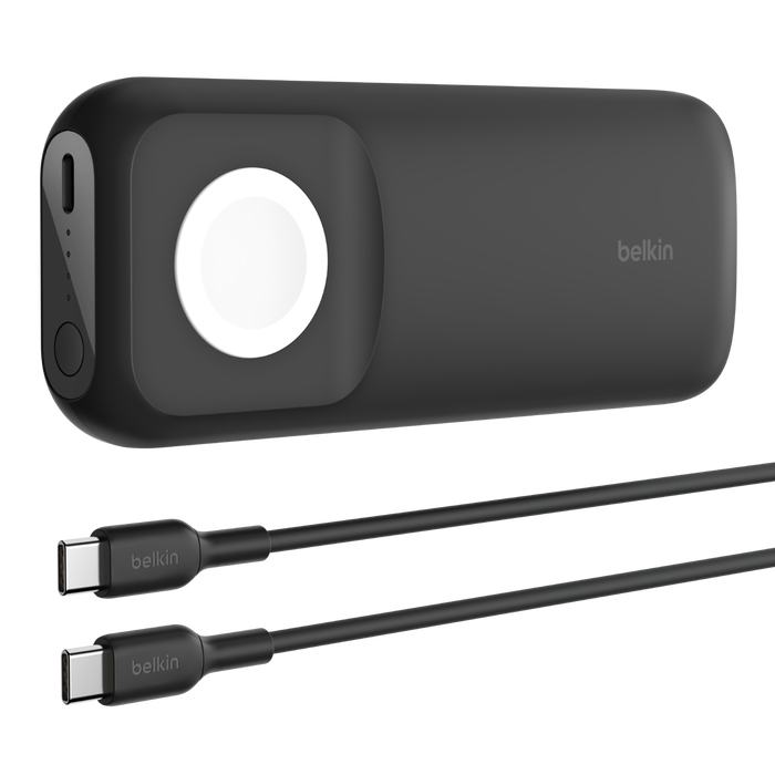 Belkin BoostCharge Pro | Batterie externe 10K pour Apple Watch et appareils USB-C - Noir
