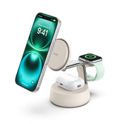 Belkin UltraCharge Pro | 3-in-1 magnetisch laadstation met Qi2 (25 W) - Sand