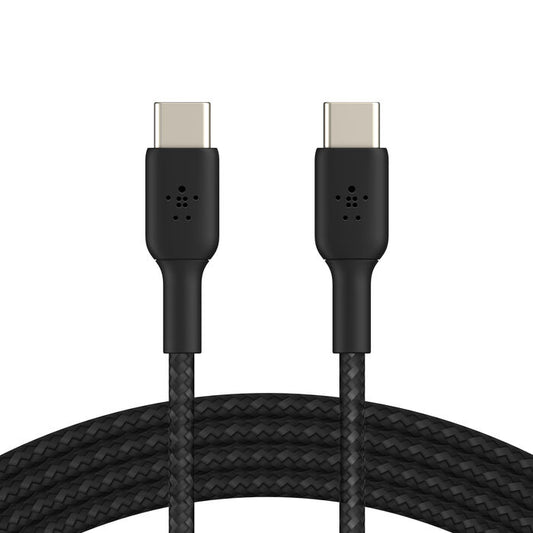 Belkin BoostCharge | Gevlochten USB-C/USB-C-kabel - 1m - Zwart