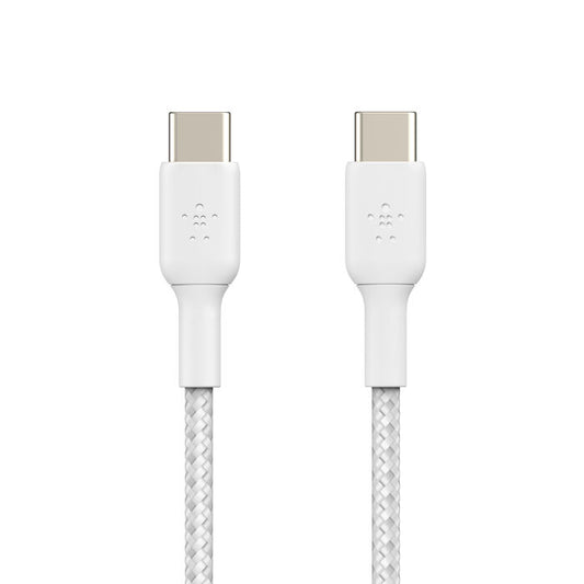 Belkin BoostCharge | Gevlochten USB-C/USB-C-kabel - 1m - Wit