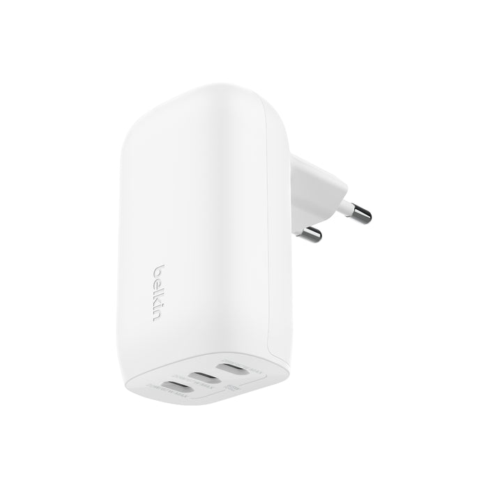 Belkin BoostCharge | Chargeur secteur 3 ports USB-C avec PPS (67 W) + câble USB-C/USB-C - Blanc